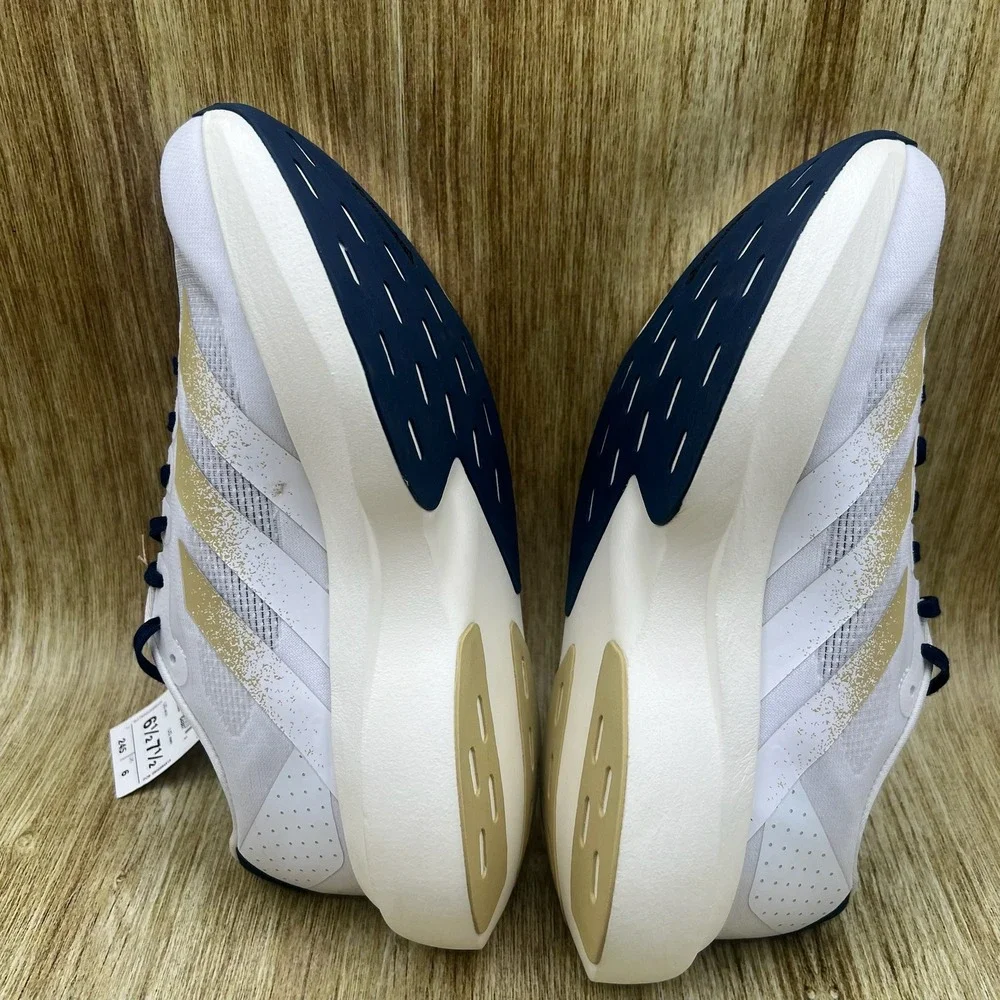 Adidas Adizero Evo SL Georgia Tech Mens 6.5 Womens 7.5 White Gold Running JQ4577